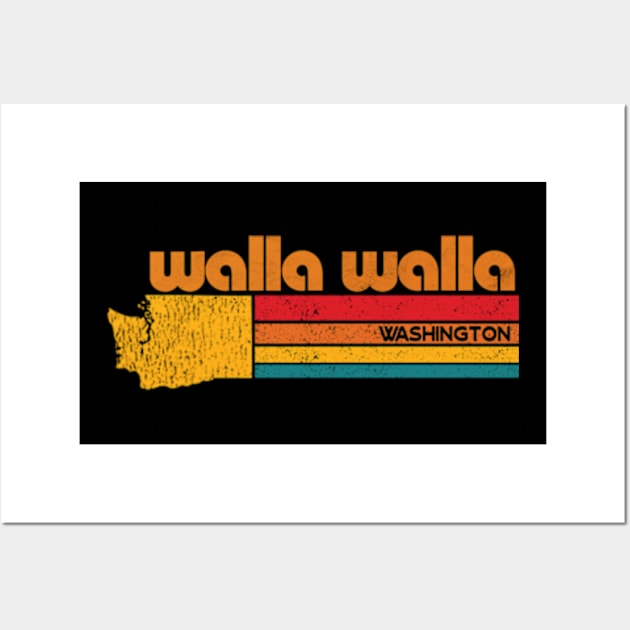 walla walla Washington Retro Wall Art by DarkStile